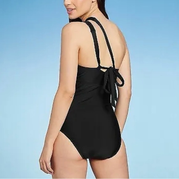 Kona Sol Women's Keyhole Cross Neck Medium Coverage One Piece Swimsuit Size S - Picture 6 of 14